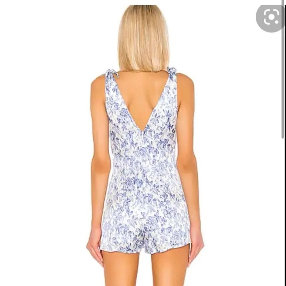 Lovers + friends Aden floral romper medium